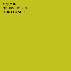 #C3C11B - Bird Flower Color Image