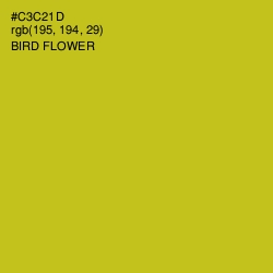 #C3C21D - Bird Flower Color Image