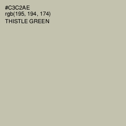 #C3C2AE - Thistle Green Color Image