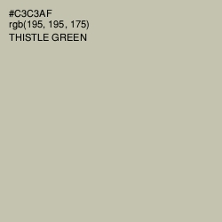 #C3C3AF - Thistle Green Color Image