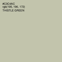#C3C4AC - Thistle Green Color Image