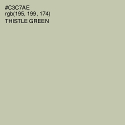 #C3C7AE - Thistle Green Color Image