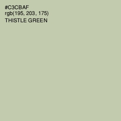 #C3CBAF - Thistle Green Color Image