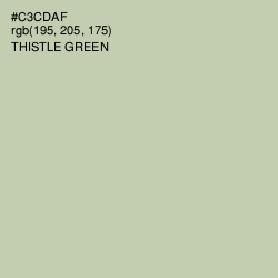 #C3CDAF - Thistle Green Color Image