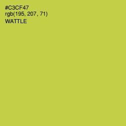 #C3CF47 - Wattle Color Image