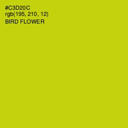 #C3D20C - Bird Flower Color Image