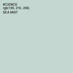 #C3D8CE - Sea Mist Color Image