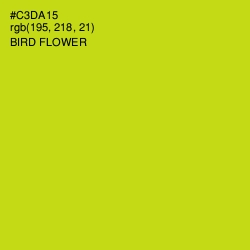 #C3DA15 - Bird Flower Color Image