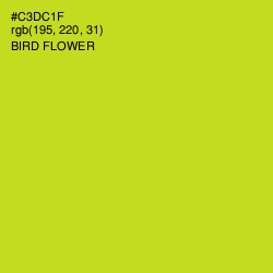 #C3DC1F - Bird Flower Color Image