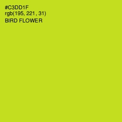 #C3DD1F - Bird Flower Color Image