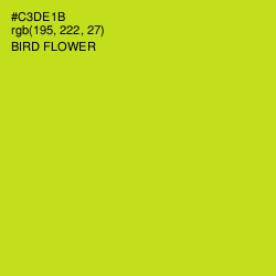 #C3DE1B - Bird Flower Color Image