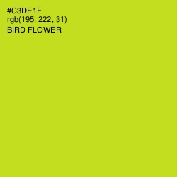 #C3DE1F - Bird Flower Color Image