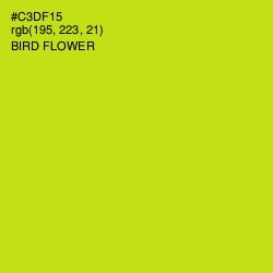 #C3DF15 - Bird Flower Color Image