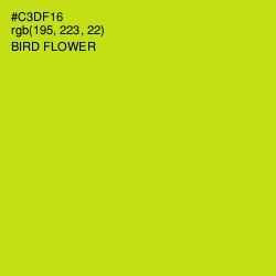 #C3DF16 - Bird Flower Color Image