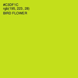 #C3DF1C - Bird Flower Color Image