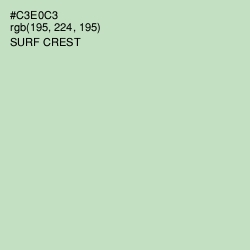 #C3E0C3 - Surf Crest Color Image