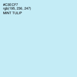 #C3ECF7 - Mint Tulip Color Image