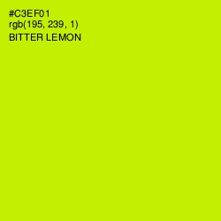 #C3EF01 - Bitter Lemon Color Image