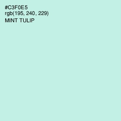 #C3F0E5 - Mint Tulip Color Image