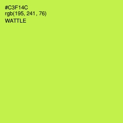 #C3F14C - Wattle Color Image