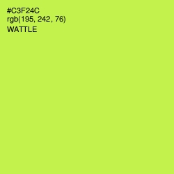 #C3F24C - Wattle Color Image