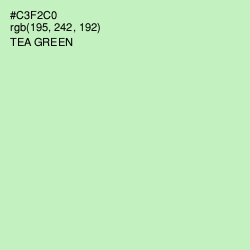 #C3F2C0 - Tea Green Color Image