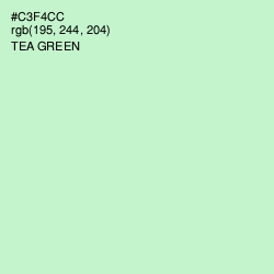 #C3F4CC - Tea Green Color Image