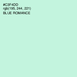 #C3F4DD - Blue Romance Color Image