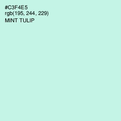 #C3F4E5 - Mint Tulip Color Image