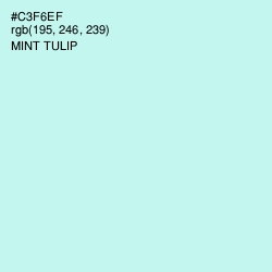 #C3F6EF - Mint Tulip Color Image