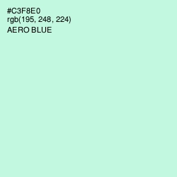 #C3F8E0 - Aero Blue Color Image