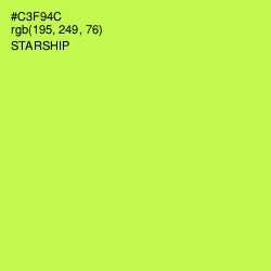 #C3F94C - Starship Color Image