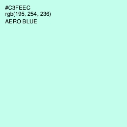 #C3FEEC - Aero Blue Color Image