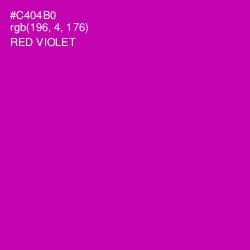 #C404B0 - Red Violet Color Image