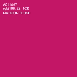 #C41667 - Maroon Flush Color Image