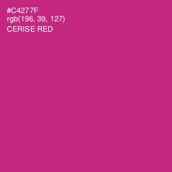 #C4277F - Cerise Red Color Image