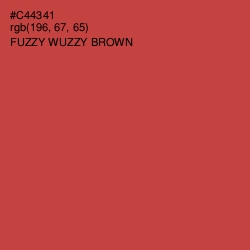 #C44341 - Fuzzy Wuzzy Brown Color Image