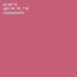 #C45F76 - Cranberry Color Image