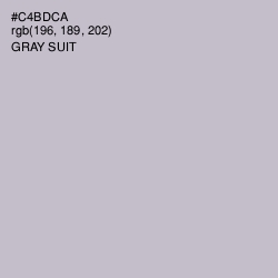 #C4BDCA - Gray Suit Color Image