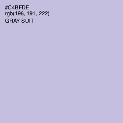 #C4BFDE - Gray Suit Color Image