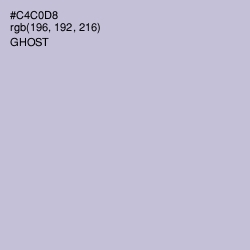 #C4C0D8 - Ghost Color Image