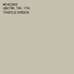 #C4C2AE - Thistle Green Color Image