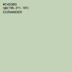 #C4D3B5 - Coriander Color Image