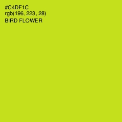 #C4DF1C - Bird Flower Color Image