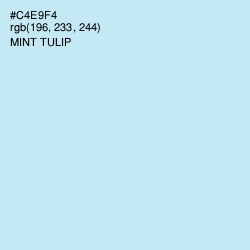 #C4E9F4 - Mint Tulip Color Image