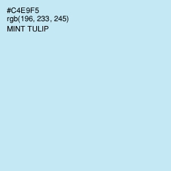 #C4E9F5 - Mint Tulip Color Image