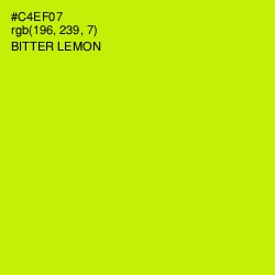 #C4EF07 - Bitter Lemon Color Image