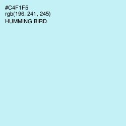 #C4F1F5 - Humming Bird Color Image