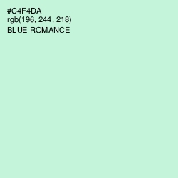 #C4F4DA - Blue Romance Color Image