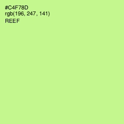 #C4F78D - Reef Color Image